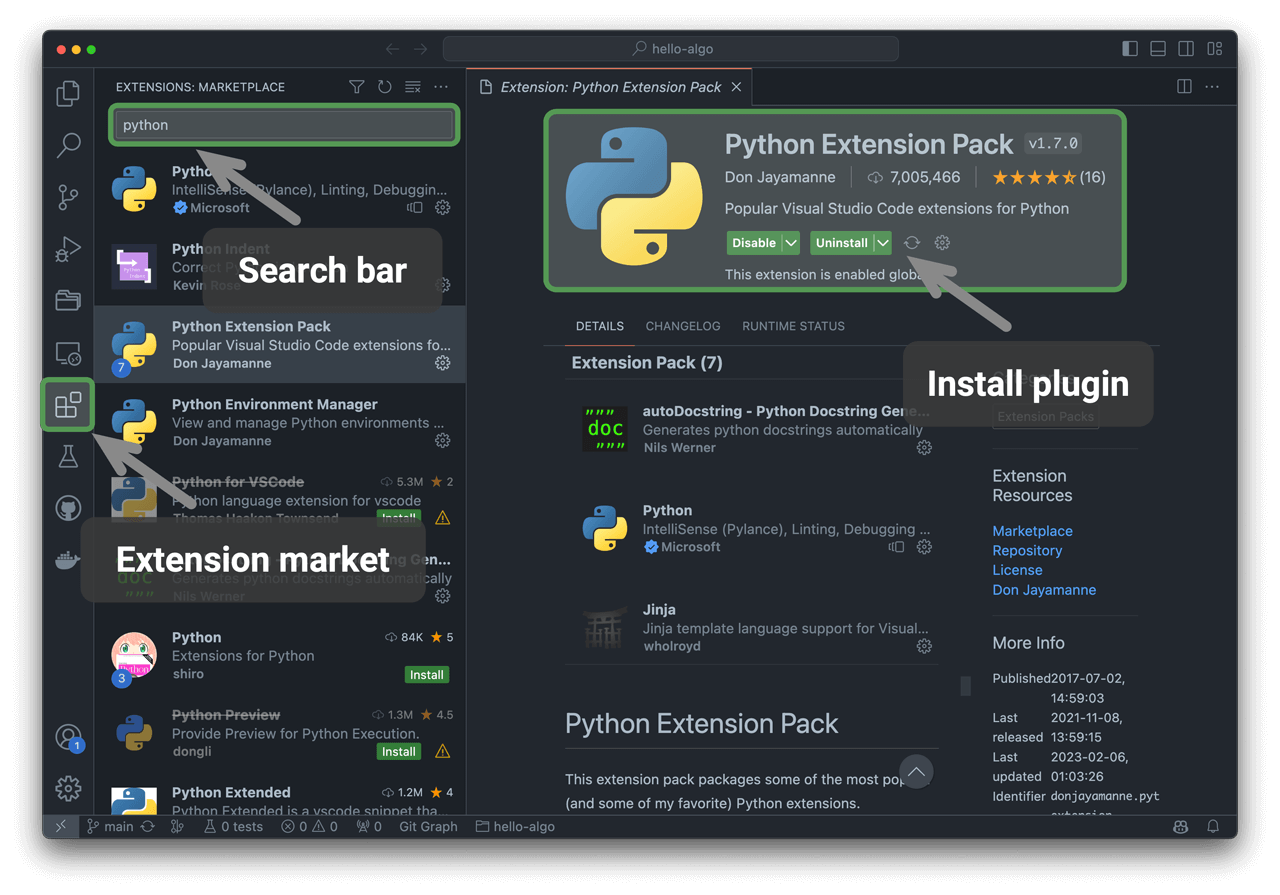 Cài đặt tiện ích mở rộng VS Code